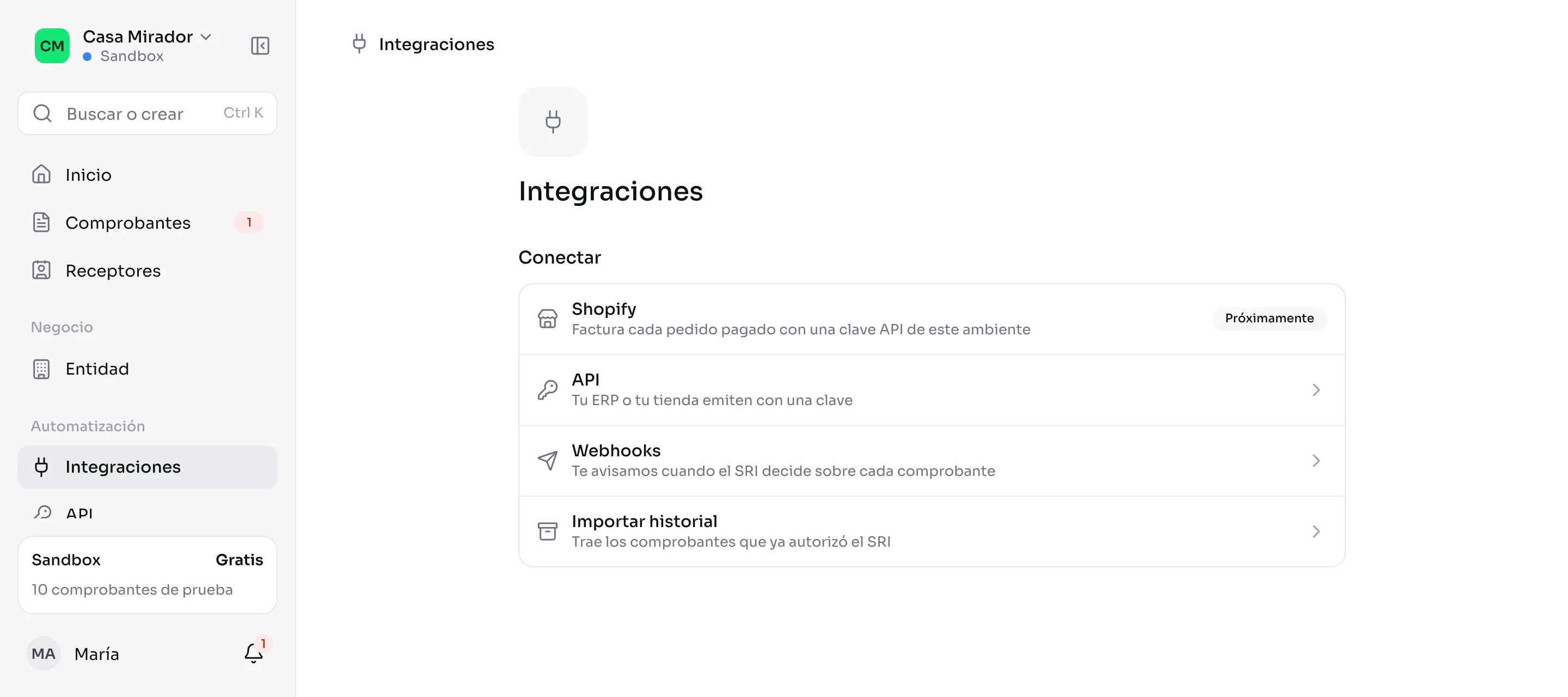 Integraciones con las formas de conectar tus ventas