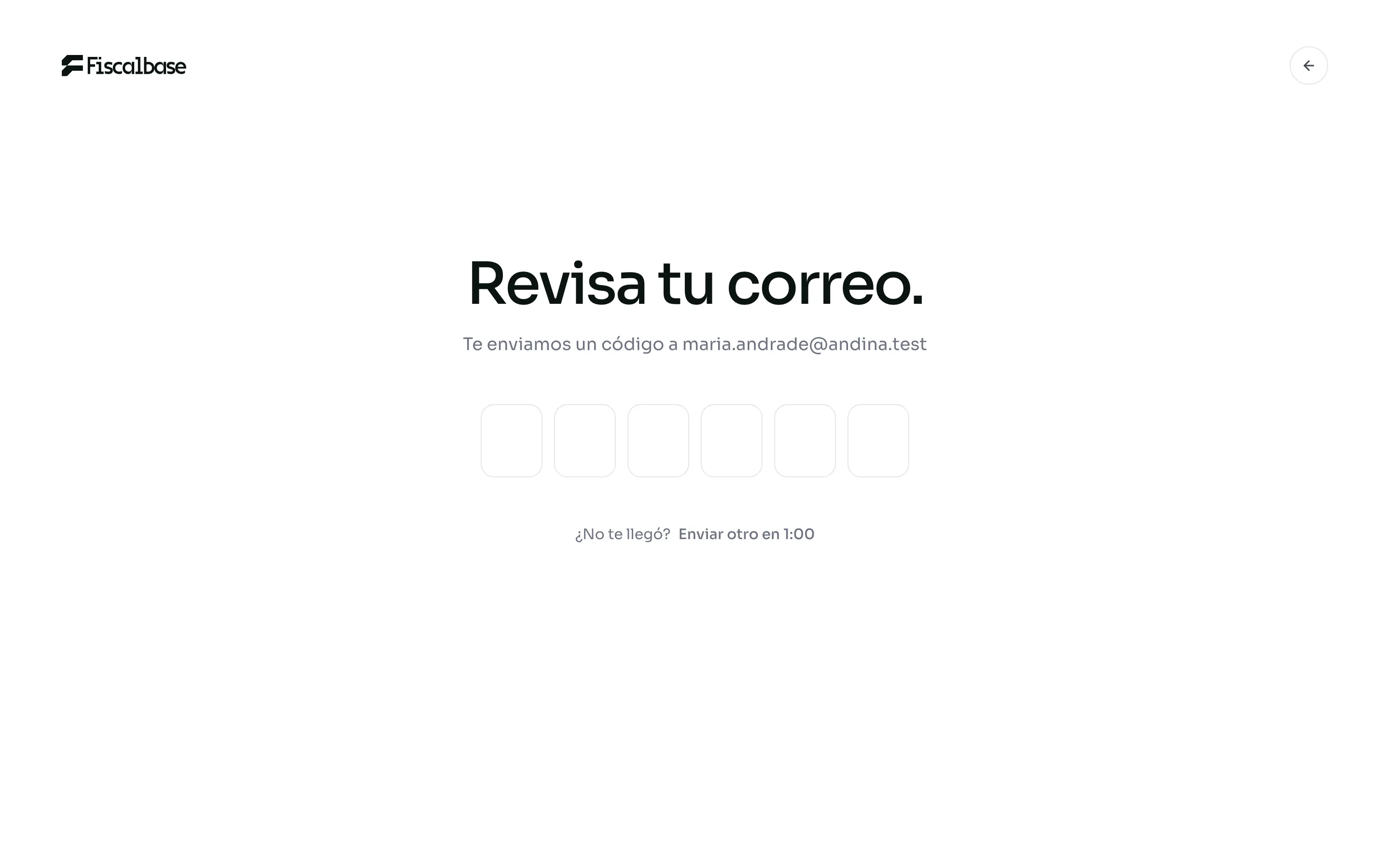 El paso de la consola que pide el código de 6 dígitos enviado al correo